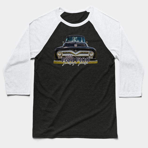 1955 For F100 Pickup Truck Baseball T-Shirt by Gestalt Imagery